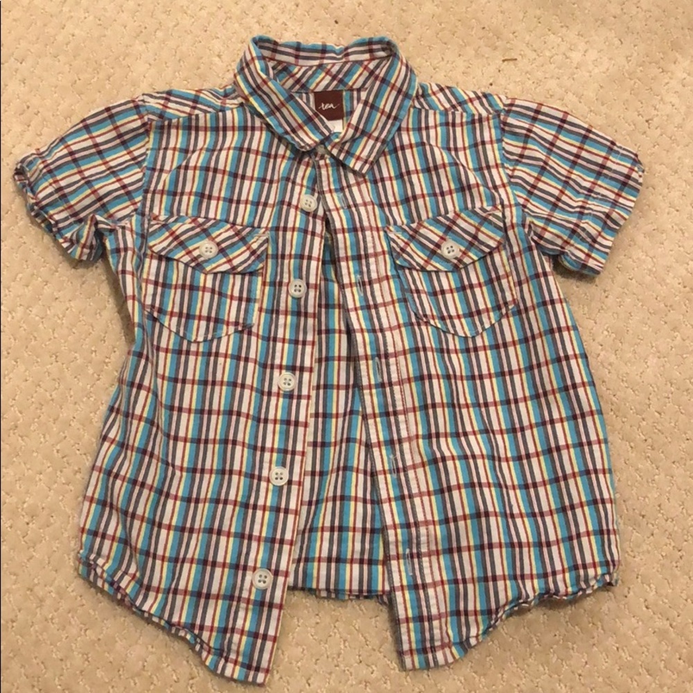 Tea Collection -  button down short sleeve top